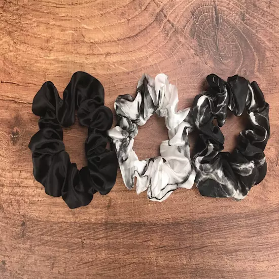 Celestial Silk Scrunchies for Hair - Pure Mulberry Silk Hair Ties 3 Piece Set