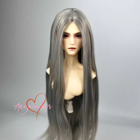 1/6 1/4 1/3 Uncle BJD Wig Long Doll Hair Soft Milk Fiber Center Parting 7 Colors