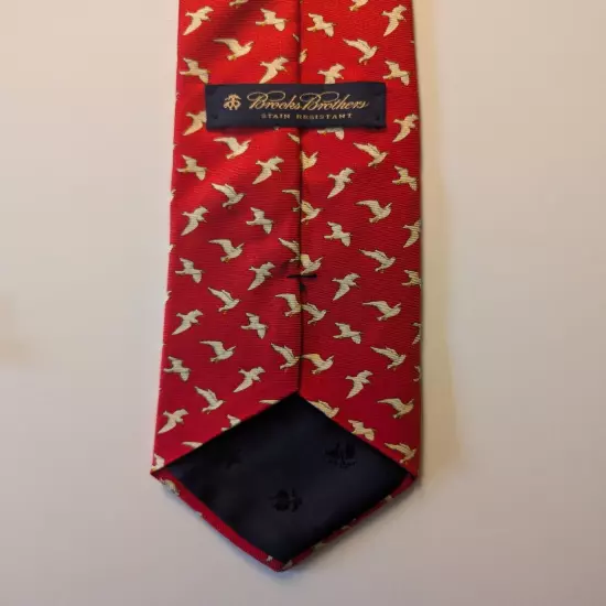 Brooks Brothers Necktie Silk Tie Doves Red