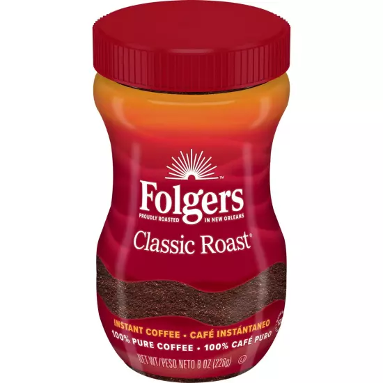 Classic Roast Instant Coffee, 8-Ounce Jar