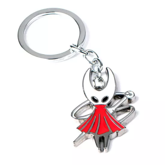 Hollow Knight Game Characters Pendant Keychain Necklace Metal Keyring Xmas Gift