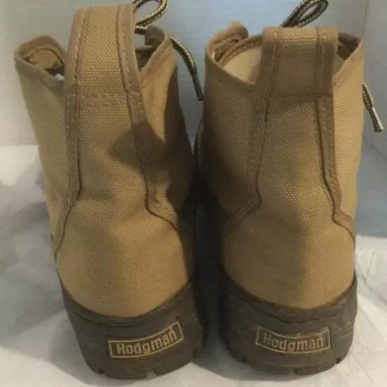 Hodgman Boots Canvas Ankle Wader Size 7 Tan Fishing Outdoor Hiking Shoes