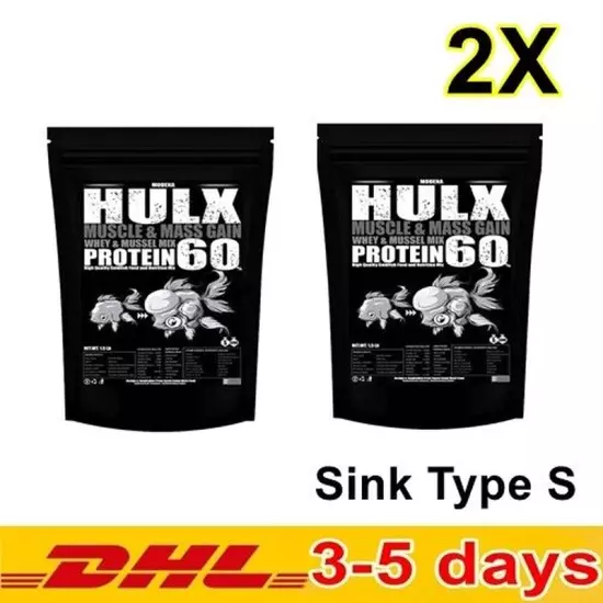 2X HULX High Quality Goldfish Food Sinking Pellets Whey Mixed High Protein 60%