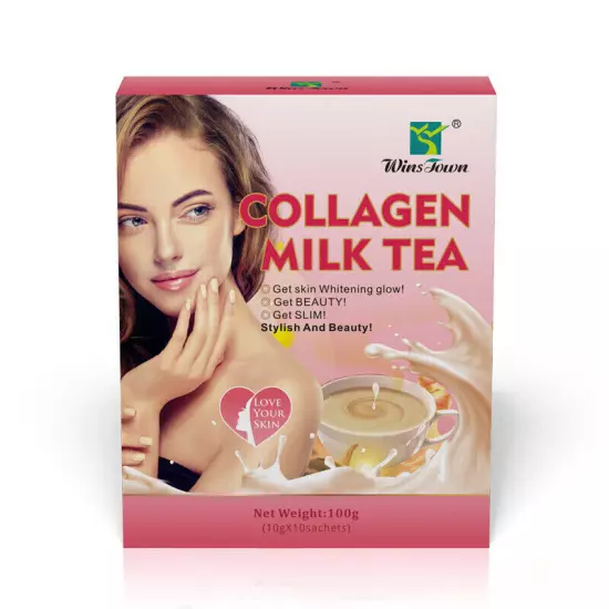 100% Natural COLLAGEN MILK TEA Shaking Milk Tea Health Tea