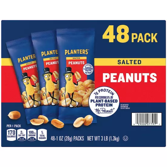 Planters Salted Peanuts 1 oz Bags Pack of 48