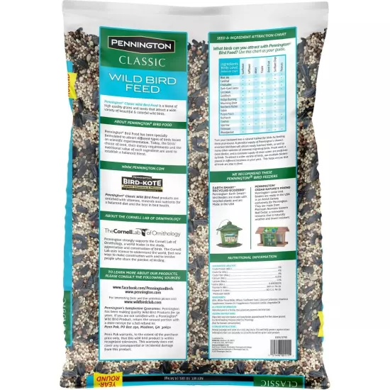 10/20/40/50 lb. Bag Pennington Classic Wild Bird Feed and Seed