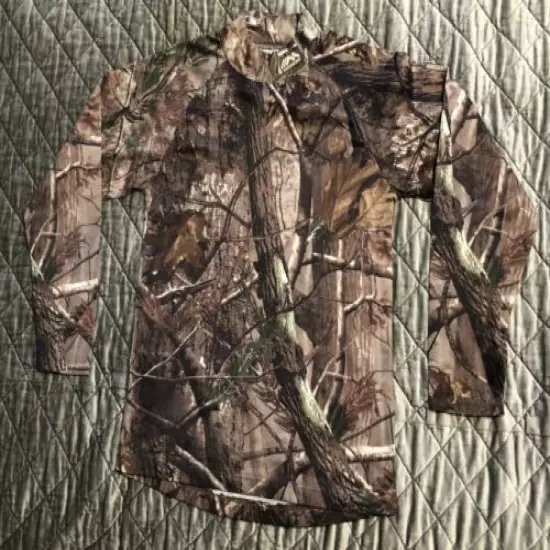 Medalist Real Tree Camo Pullover Long Sleeve Shirt Top Quick Dry Women Sz S