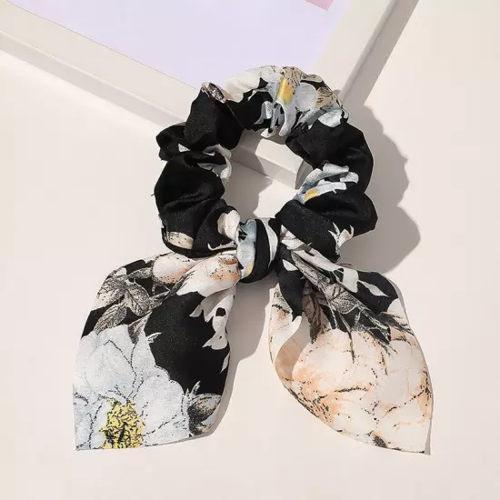 Rabbit Ears Hair Scrunchies Elastic Knotted Bow Cute Hair Rope Ties Band Rings