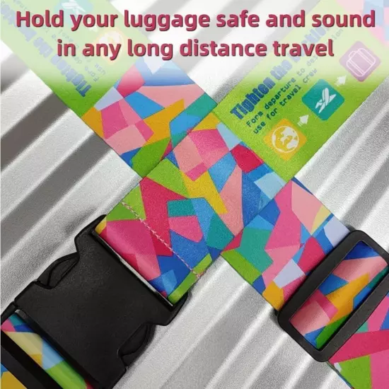 Luggage Straps, Travel Strap，Luggage Straps for suitcases (Multi Shape Color)