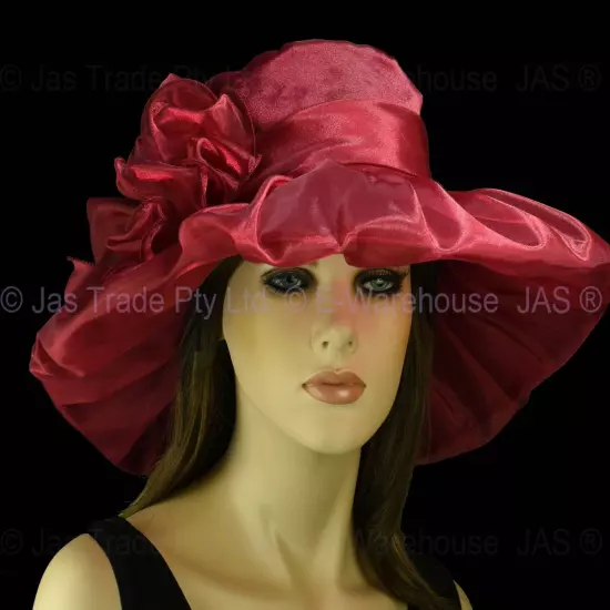 Spring Race Carnival Derby Day Church Wedding Women Ladies Organza Evening Hat