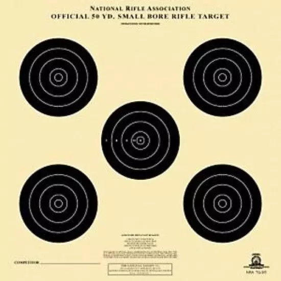 TQ-3/5 [A-12] Official NRA 50 Yard Smallbore Rifle Target, 14" x 14" (Qty. 200)