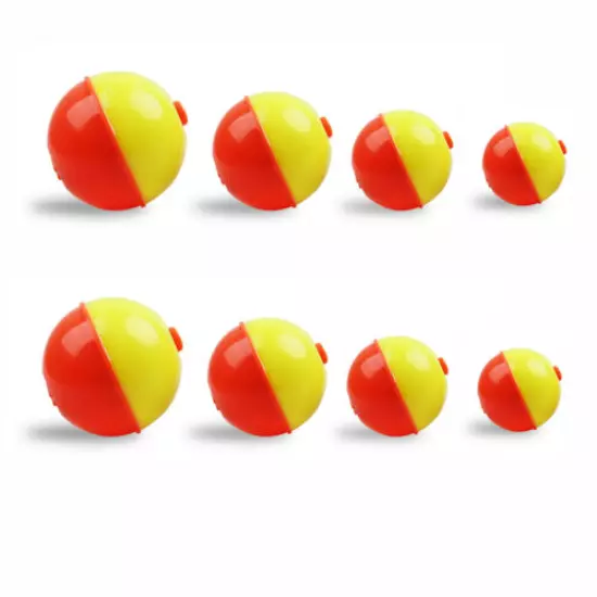 Fishing Floats Bobbers 0.5"-2" Snap-On Buoy Float Ball Fishing Bobber 20/50Pcs