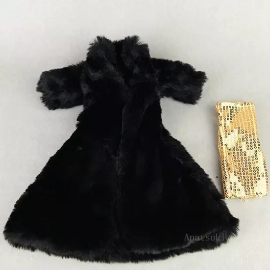 Doll Accessories Set For 11.5" 1/6 Doll Parka Dress Winter Long Fur Coat Clothes