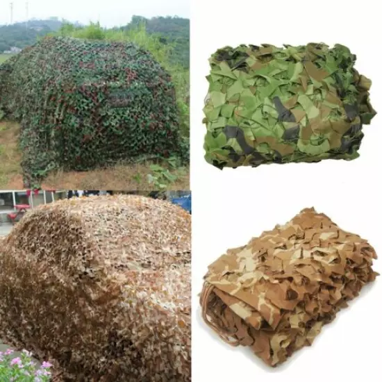 Military Camo Net Camouflage Netting Hunting Camping Army Woodland Hide Cover