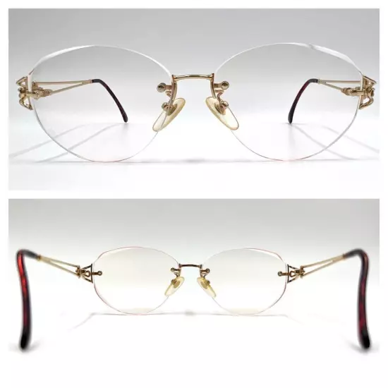 Yves Saint Laurent Yves Glasses Eyewear YSL Logo Side Logo Rimless