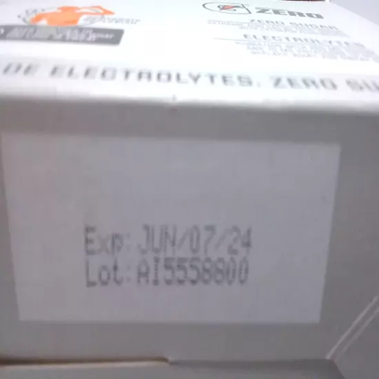 Gatorade Electrolytes G Zero Sugar Tablets Box 8- 80 Tabs Glacier Cherry