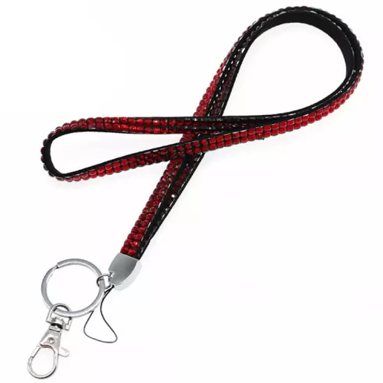 New Multi Color Rhinestone Neck LANYARD Keychain Key/ID/Cell Phone Holder BLING