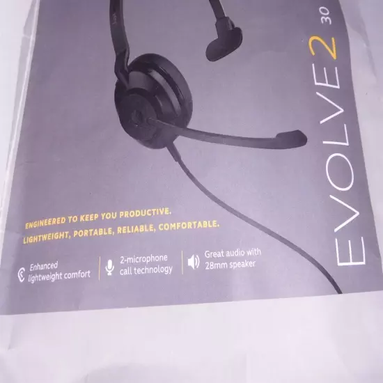 Jabra Evolve2 30 USB-C Wired Headset 2 Built-in Microphones 23089-889-879 (S4)