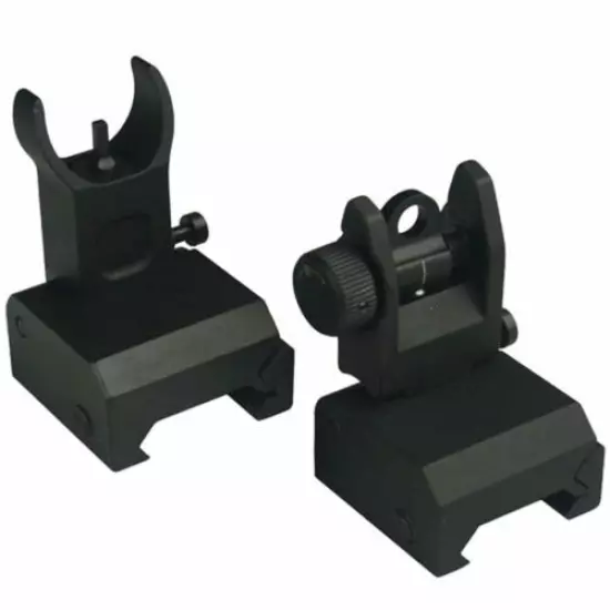 FieldSport Flip Up Iron Sight Rear and front Sight Mount, Precision Machined, Mi