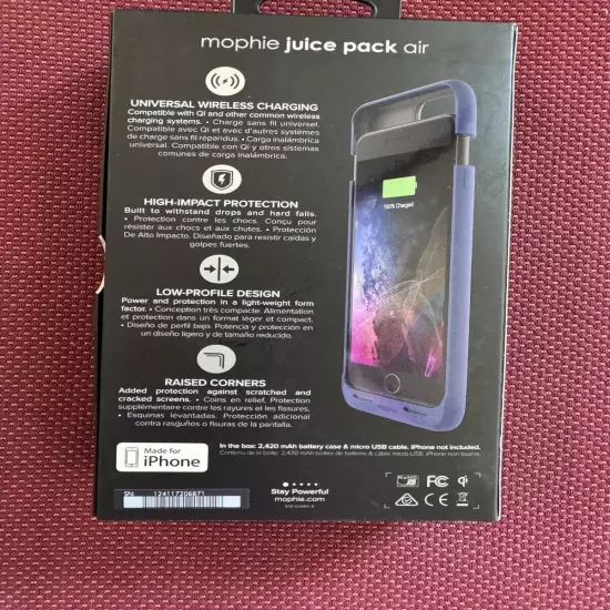 Mophie Juice Pack Air 2420mAh Battery Case for iPhone 7 Plus - Blue