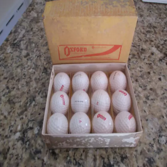 Dozen OXFORD Golf Ball NEW Old Stock 1950-60s