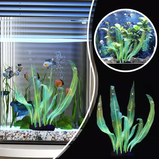 Aquarium Artificial Kelp Soft Silicone Plant Move with Water Hot