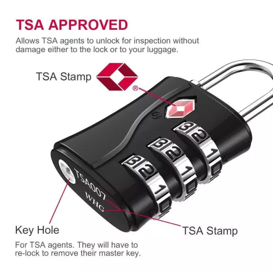 Luggage Locks TSA Approved, Small Padlock for Travel, Suitcase, Backpack, Lap...