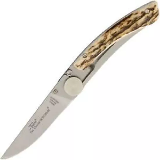 Claude Dozorme Thiers Linerlock Stag Horn Folding Knife Pocket Folder 19014279