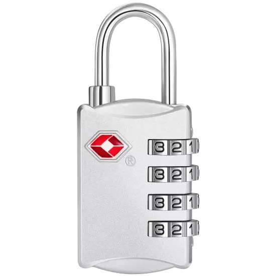 TSA Approved Locks, Luggage Lock, 4 Digit Combination Lock for Suitcase, Back...