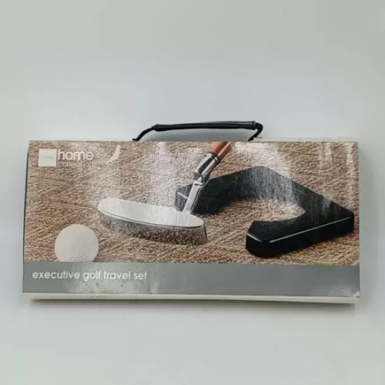 Executive Gulf Putting Set Office Golf Putt Hole Kit Travel Collapsible Putter. 