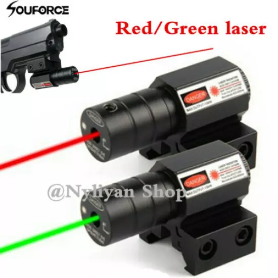 US Red /Green Dot Laser Sight For 11-20mm Picatinny Rail Rifle Weaver Hunting