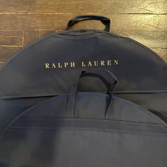 Ralph Lauren 53x24 Large Navy Garment Bag Heavy Canvas Nylon NEW Travel Luggage