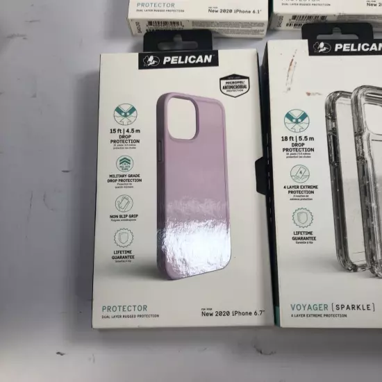 Lot of 4 -Pelican Protector Slim Rugged Case for 2020 iPhone (1) 6.1", (3) 6.7"