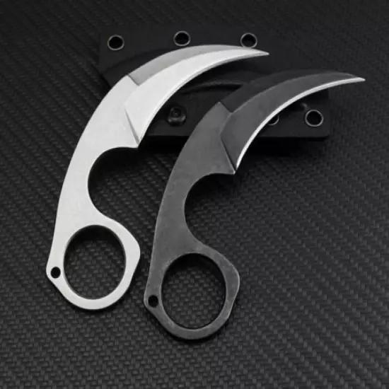 Tactical Karambit Fixed Blade Knife Hunting Camping Self Defence Knife + Sheath