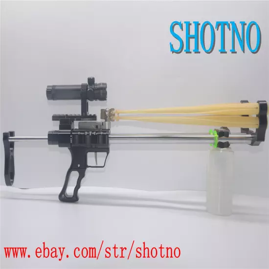 powerful hunting slingshot rifle catapult ST-8 black with High power green laser