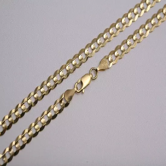 GOLD AUTHENTIC 10K SOLID GOLD MEN'S WOMEN CUBAN LINK CHAIN NECKLACE SZ 16"-30"