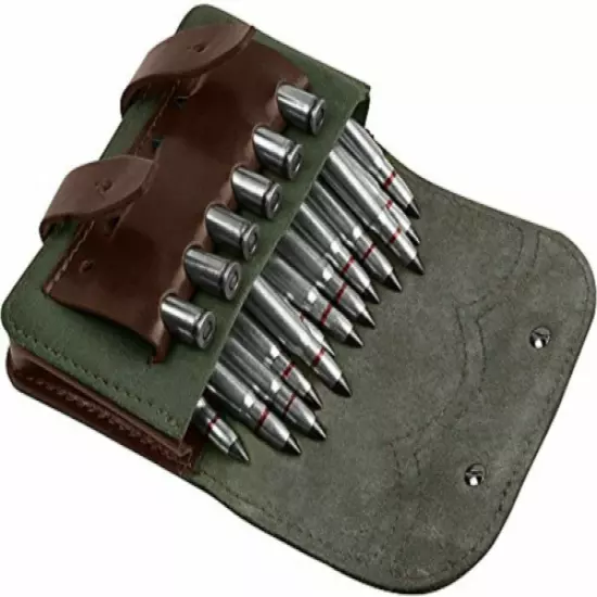 New Quality Leather Rifle Cartridge Holder Pouch Belt Ammo 30 Shells.US Seller.