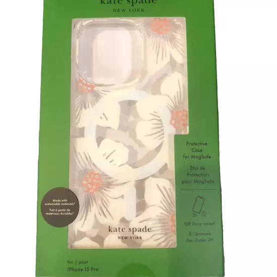 New Sealed Kate Spade New York Floral Protective Case For MagSafe IPHONE 15 PRO