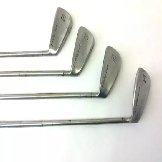 Vintage Lot Pro-Dyn 2 Steel Shaft Mens Right Handed Golf Clubs Irons 2 4 5 PW