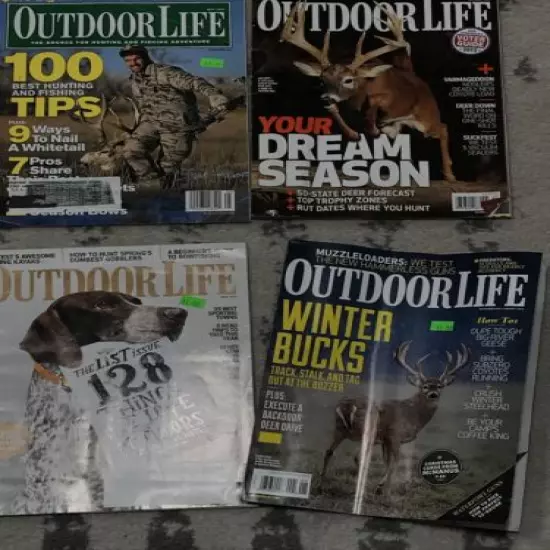 Vintage Lot of Outdoor Life Magazines Hunting Fishing 1980 1979 2000s