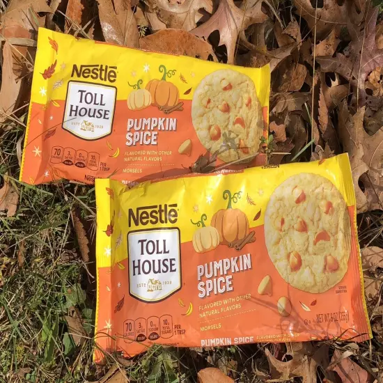 2x New Nestle Toll House Pumpkin Spice Flavored Morsels Baking Chips 9oz Bags