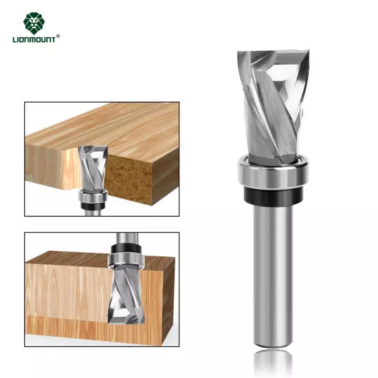 1/2" Shank Template Pattern Router Bit Straight Flush Solid Carbide Compression