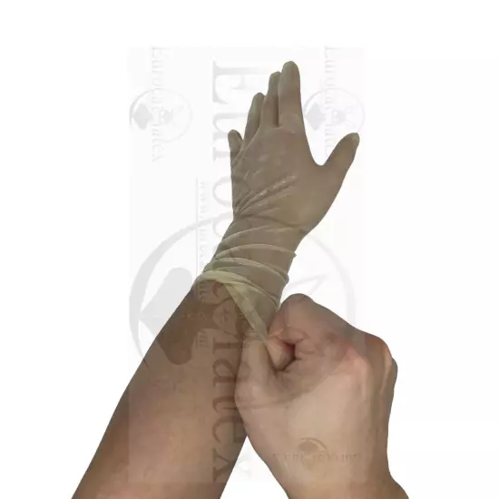 Latex fetish men transparent Gloves mould Rubber Fetish glove Chlorination 0.4mm