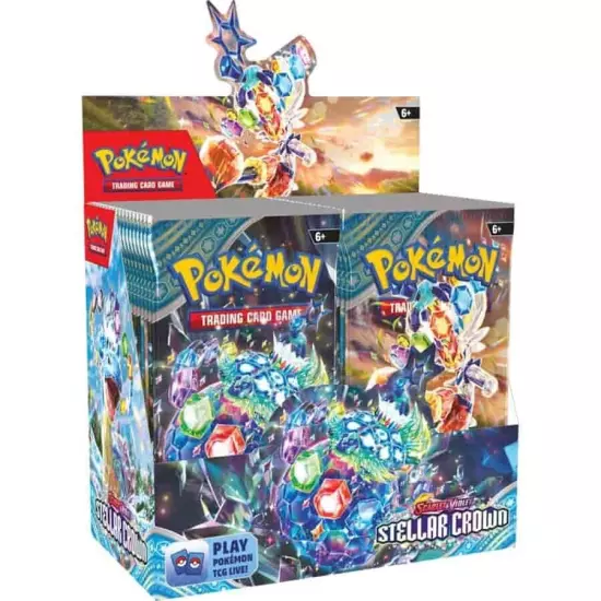 Pokemon TCG Scarlet and Violet Stellar Crown BOOSTER BOX Sealed IN HAND 36 Pack