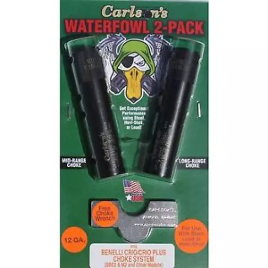 Carlson's 12 GA Waterfowl Benelli Crio / Crio Plus 2-Pack Choke Tubes #07570