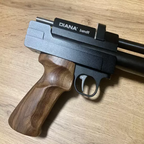 Retro Aluminum/Wood Grip for Diana Bandit, Chaser, Airbug, aka CP1 CP2 PP800