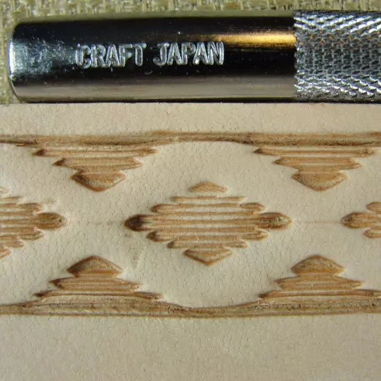 Craft Japan - #F926H Half Diamond Geometric Stamp (Leather Stamping Tool)