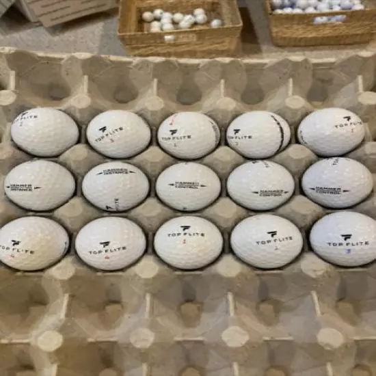 48 Used Top Flight Hammer Golf Balls-AAAAA.