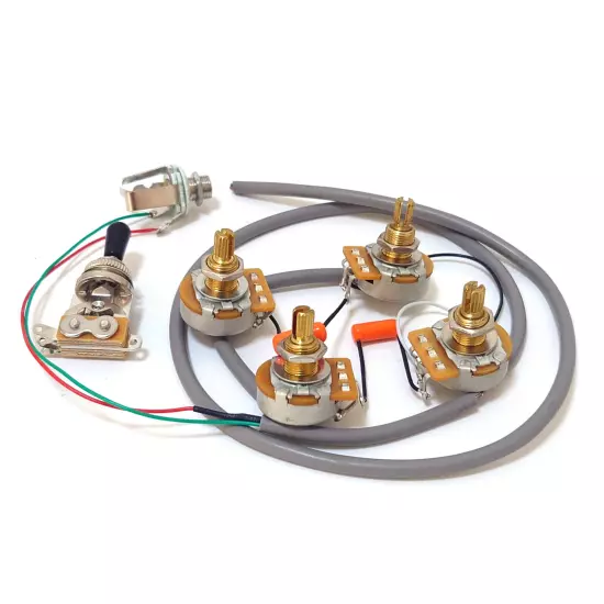 Pre-Wired Wiring Harness Kit with Long Shafts for Gibson Les Paul