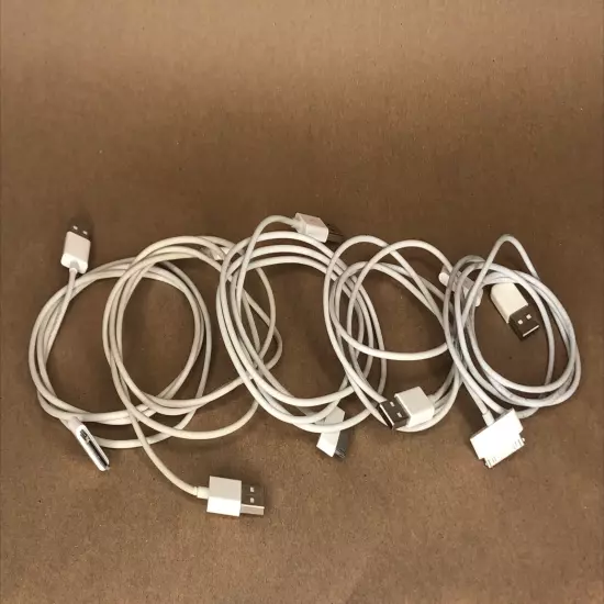 Lot Of 5 Genuine OEM Apple 30-Pin Dock to USB-A Cable Adapter 3.3ft